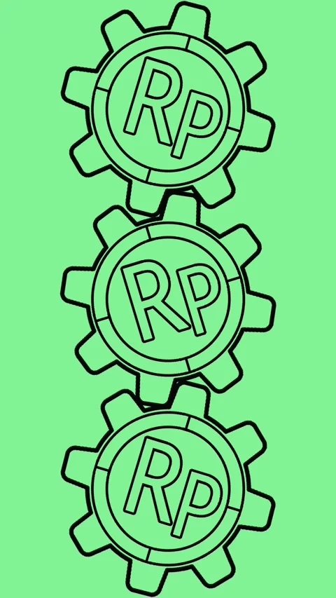 Rupiah gear vertical Stock-Footage 309071950