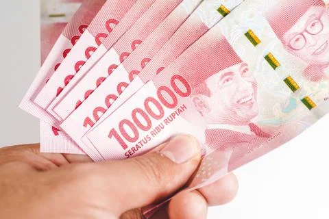 Rupiah isolated on white Stock Photos