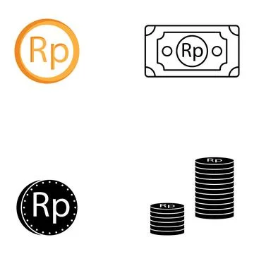 Rupiah money icon vector Stock Illustration
