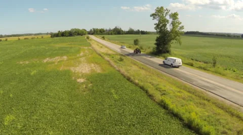Rural Aerials - Highway Stock Footage 33744065