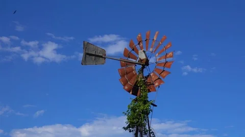 Rural Area Windmill Stock Footage 70711365