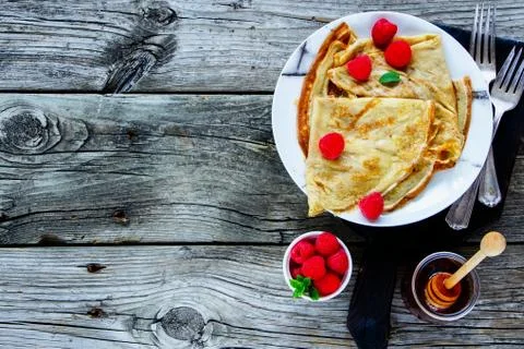 Rural breakfast set Stock Photos