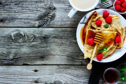 Rural breakfast set Stock Photos