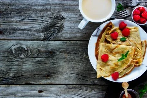 Rural breakfast set Stock Photos