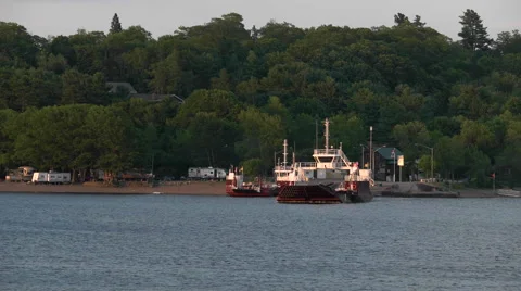 Rural Car Ferry. Stock Footage 66005848