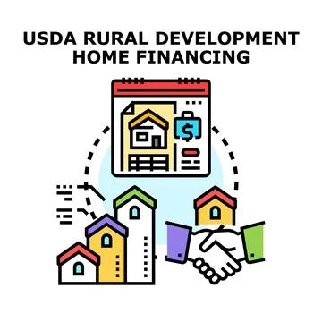 Rural development home financing program offering property loan Illustration