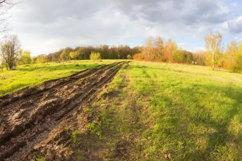 Rural dirty road Stock Photos
