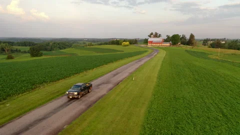 Rural farm scene Stock Footage 156883784