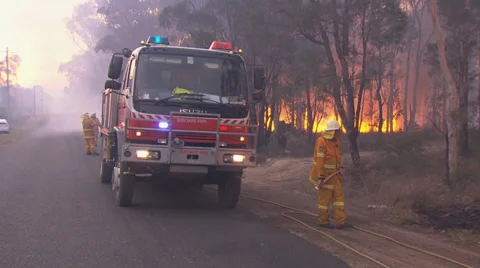 Rural Fire Service back burns during Sydney bushfire PT5 Stock Footage 30367080
