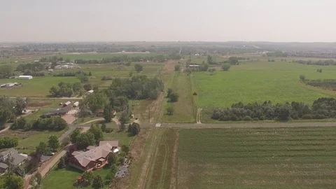 Rural Fly Over Train Track Stock Footage 98959567