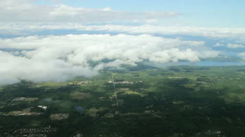Rural Forested Area on Cloudy Day - Aerial Stock Footage 43147196