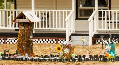A rural front yard Stock Photos