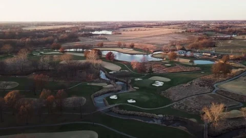 Rural Golf Course 4k Drone Fly Over Stock Footage 236524708