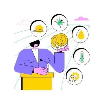 Rural grants isolated cartoon vector illustrations. Stock Illustration