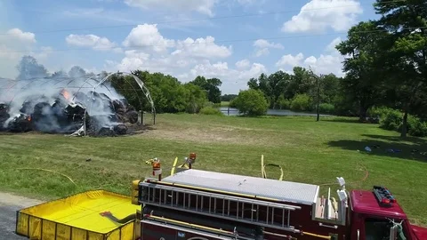 Rural Hay Fire Video stock 78882159