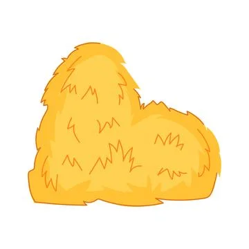 Rural haystack cartoon vector illustration Stock Illustration