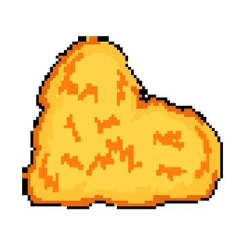 Rural haystack pixel art vector illustration Stock Illustration