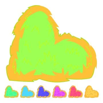 Rural haystack vector cartoon graphic Stockillustratie