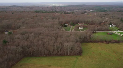 Rural homes in western Rhode Island. Shot in November 2011. Stock Footage 59167687
