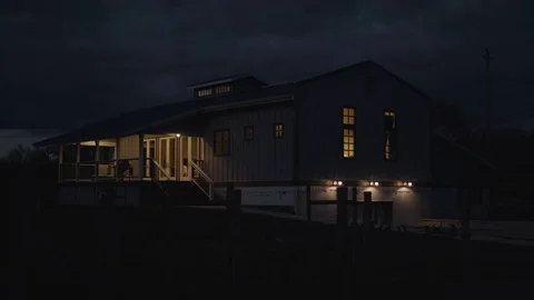Rural House at Night 스톡 동영상 85439072