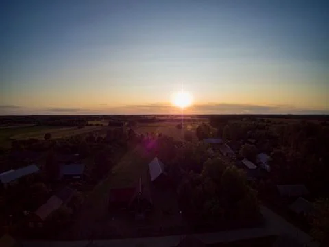 Rural landscape, arable fields and meadows seen from the air, photos from the Stock Photos