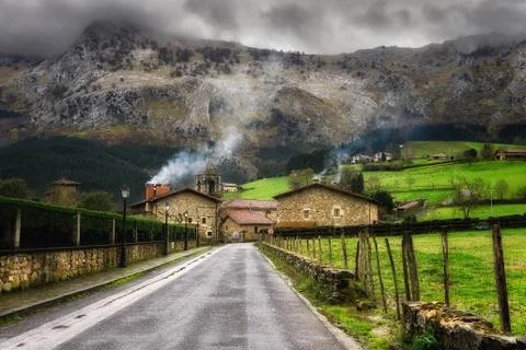 Rural landscape in Axpe Stock Photos