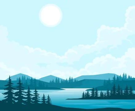 Rural landscape background Stock Illustration