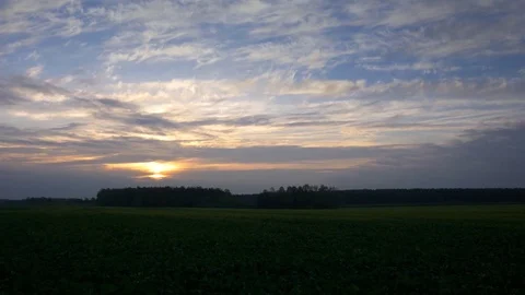 Rural landscape during sunset. Video stock 70484650