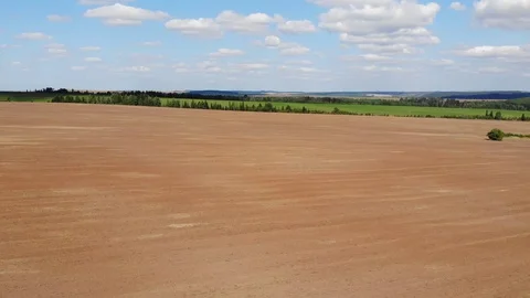 Rural landscape. Fields to the horizon. View from above Stock-Footage 94420104