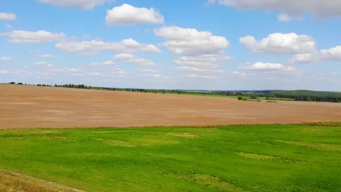 Rural landscape. Fields to the horizon. View from above 動画素材 94420498