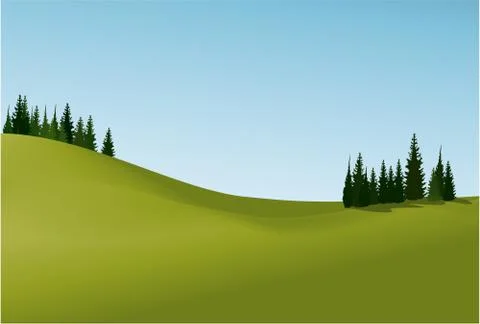 Rural landscape Stock Illustration