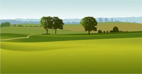 Rural landscape Stock Illustration
