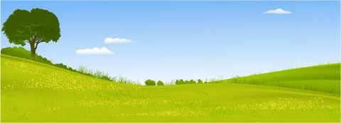 Rural landscape Stock Illustration