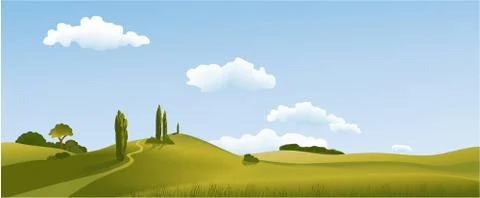 Rural landscape Illustrazione stock