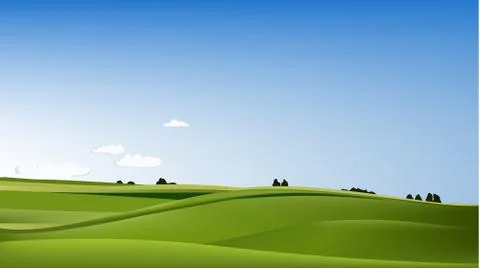 Rural landscape Stock Illustration