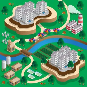 Rural landscape. Stock Illustration