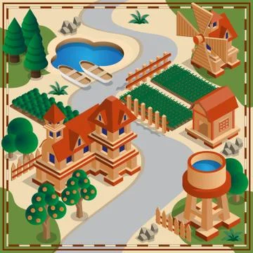 Rural landscape. Stock Illustration