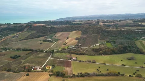 Rural landscape in Italy in autumn or winter Stock-Footage 263241253