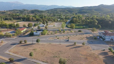 Rural Landscape with Mount Olympus, Greece Stock Footage 345938756
