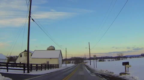 Rural Landscape with Snow Vídeos de archivo 58933035