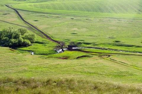 Rural landscape in spring Stock Photos