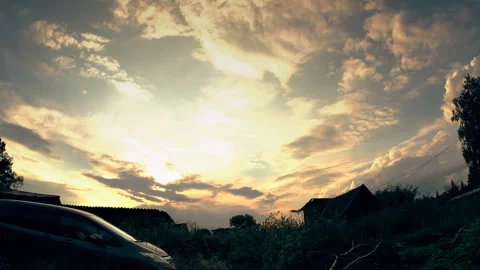Rural landscape at sunset timelapse Stock Footage 159121162