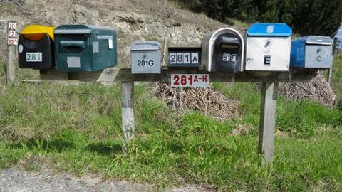 Rural mail boxes Fotos Stock