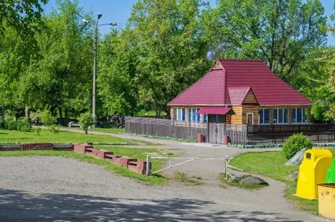 Rural manor in middle of spring Stock Photos