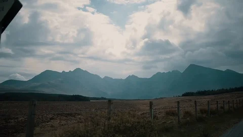 Rural Mountains while Driving a Rural Road Stock Footage 85742557