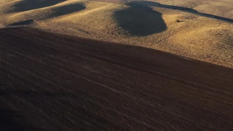 Rural Open Range Ranch Land, Crows Landing, California Drone Aerial View Stock Footage 145922785