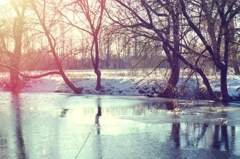 Rural river Stock Photos
