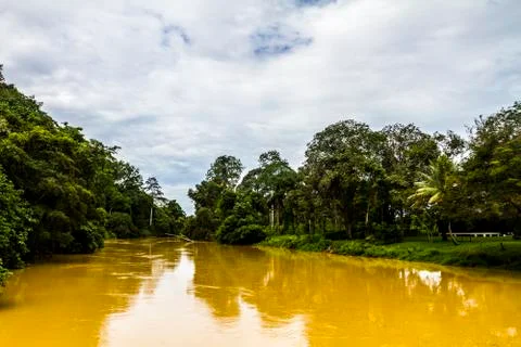 Rural river in the summertime Stock Photos