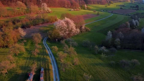 Rural road into the distance Stock Footage 154338113