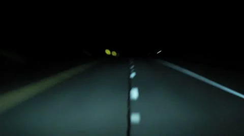Rural Road POV Night using Lens Baby Video stock 9976545